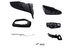 Left side mirror assembly Cadillac CTS 14-15 10 pins, turn signal, gray