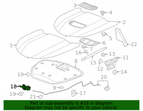 Chevrolet Camaro hood lock 16-