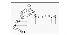 Coolant expansion tank for Kia K5 21-24 1.6T
