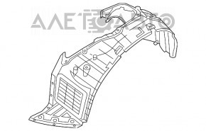 Front right fender liner Infiniti JX35 QX60 16-rest TYC