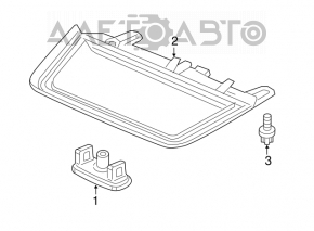 Trunk lid number plate light left Acura TLX 15-