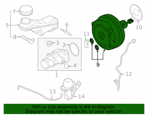 Vacuum booster BMW i3 14-20