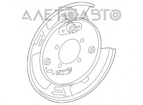 Rear right brake disc cover Toyota Highlander 20-