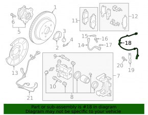 ABS sensor rear right Infiniti QX50 19-20