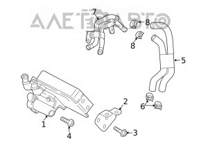 Oil cooler automatic transmission Audi A6 C8 19- 2.0T