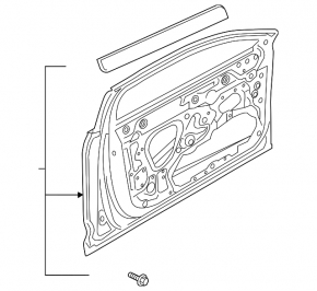 Door assembly front right Audi A6 C8 19-21