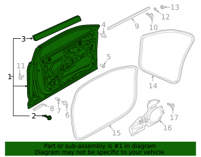 Door assembly front right Audi A6 C8 19-21
