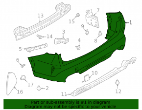 Subaru Forester 2025-2026 bare rear bumper