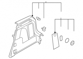 Arch trim right VW Tiguan 09-17 black