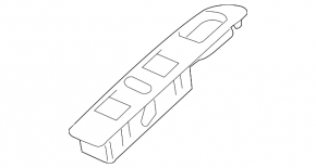 Front left window lift control trim for VW Tiguan 09-17, black