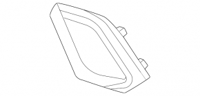 Front bumper lip trim right Honda CRV 23- HEV black gloss