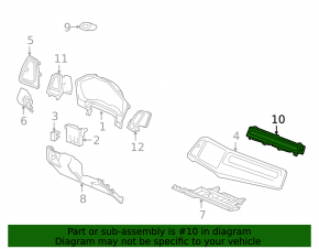 Right dashboard air duct deflector Honda HR-V 16-22