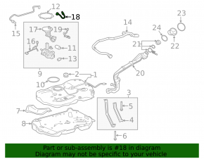 Wiring for the Toyota Venza 21-24 fuel vapor pressure sensor at the fuel pump