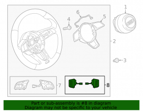 Steering paddle shifter assembly for Audi A4 B9 20-25