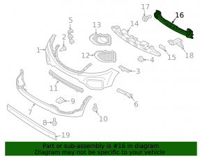 Front bumper reinforcement Kia Sorento 11-13 prerest USA