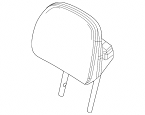 Kia EV6 22-24 black leather rear left headrest, GT-Line