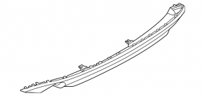 Rear bumper lip without molding for Audi A4 B9 17-17 with 2 pipes