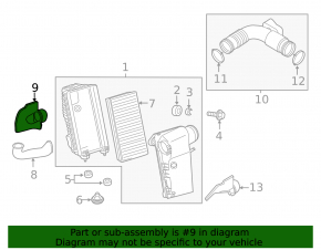 Air intake cuff right Porsche Cayenne 958 11-17