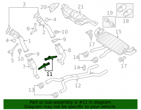 Bracket for the right intake pipe Porsche Cayenne 958 11-17
