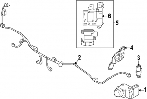 Blind spot sensor BSM left Hyundai Tucson 25-26 with bracket