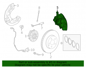 Front left caliper Mercedes W213 E 300/350/400/450 17-23 AMG pkg