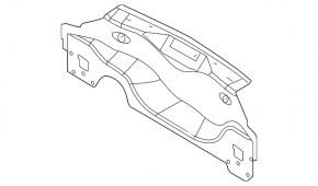 Rear panel Ford Fiesta 11-19 4d 2 parts graphite