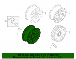 Wheel disk R18 5*114.3 Ford Flex 09-19 curb