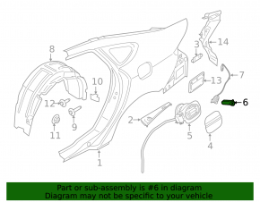 Fuel filler flap lock Ford C-max MK2 13-18