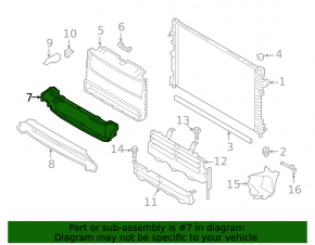 Upper radiator deflector for Jaguar E-Pace 21-23 2.0 hybrid
