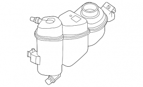 BMW 5 Series G60 24-25 3.0L Coolant Expansion Tank, Main, 2.0L, Auxiliary Radiator, 3.0L, Auxiliary Radiator, 750e xDrive