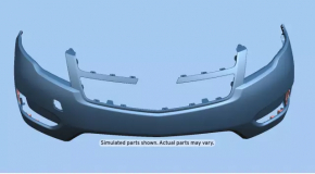 Front bumper, bare, Chevrolet Volt 11-15