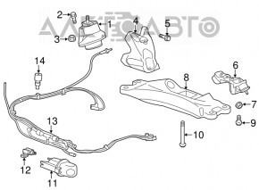Cadillac ATS 13- 2.0T 2.5 RWD Rear Engine Mount Bracket