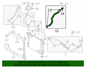 Upper cooling hose Kia Sportage 17-22 2.4 FWD