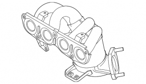 Exhaust manifold with catalytic converter Hyundai Elantra 21-23 2.0