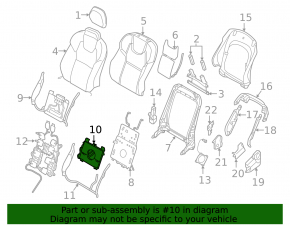 Volvo XC60 18-26 driver's seat lumbar support with pump