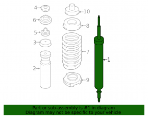 Rear left shock absorber BMW X1 E84 13-15