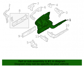Front left quarter panel BMW 4 F32/33/36 15-20 on the body, on the body, black