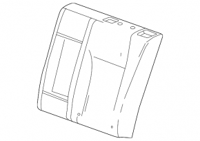 2nd row rear seat back trim left Buick Encore 17-22 black leather with black cloth combination