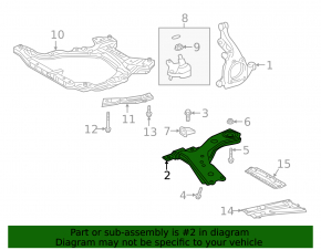 Lower control arm, front left, Lexus NX 22-25, Japan built