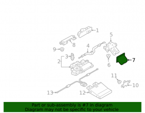 Audi Q8 19-25 trunk lid lock trim