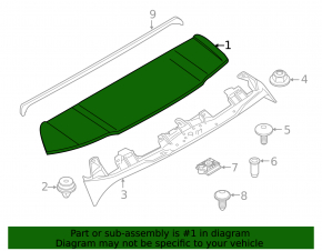Trunk lid spoiler BMW X3 G01 18-21 complete