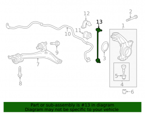 Front stabilizer link right Acura TLX 15- CTR