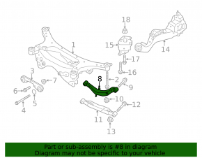 Upper rear left control arm Nissan Juke 11-17 AWD