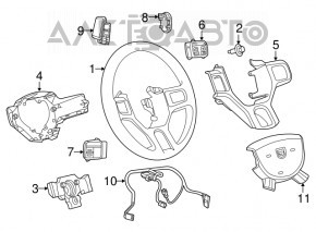 Steering wheel control button right Dodge Challenger 11-