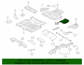 Battery tray metal Lexus RX450h 10-15