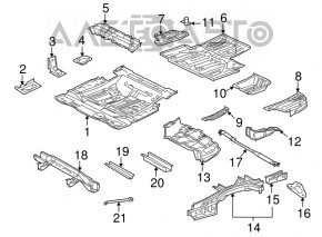 Battery tray metal Lexus RX450h 10-15