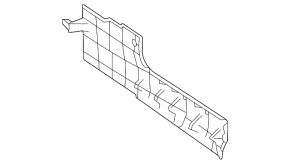 Toyota Sienna 21-24 center console trim, right side, dark gray, worn
