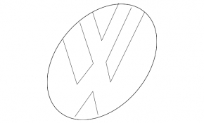 VW emblem trunk lid VW Passat b8 16-19 USA without backing