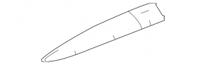 The front left longitudinal roof rail cover for a Toyota Rav4 13-18 has a broken mount.