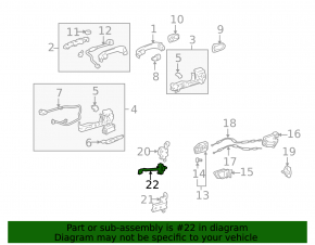 Rear right door stop for Toyota Avalon 05-12
